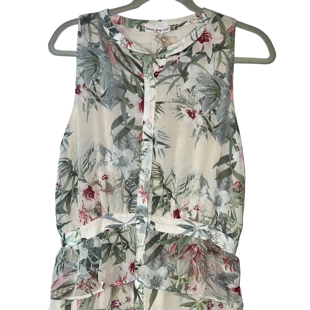 Chelsea & Violet floral Ruffled Dress, M, NWT